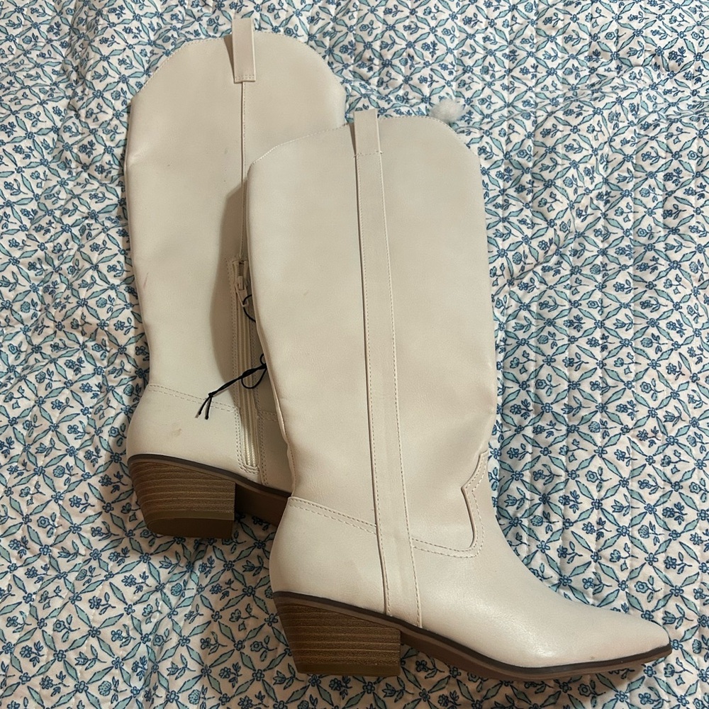 Target Women's Cream Heeled Boots